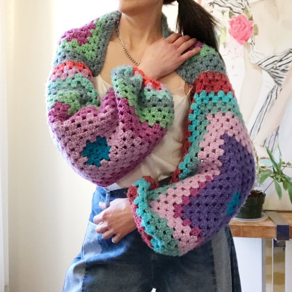 Colorful Crochet Women's Shrug